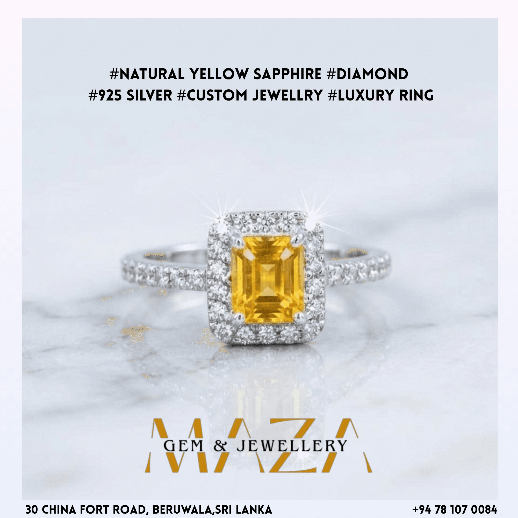 Natural Yellow Sapphire Ring thumbnail 2