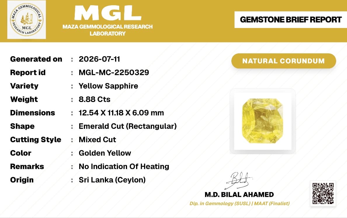 Natural Yellow Sapphire (Sri Lanka) thumbnail 2